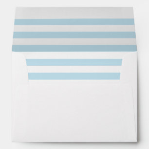 Blue nautical stripes. Modern striped wedding Envelope