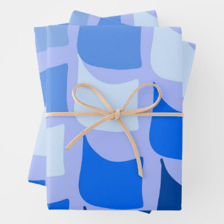 Blue Nautical Themed Flag Design Wrapping Paper Sheet