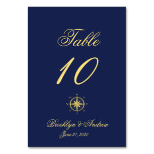 Blue Nautical Wedding Place Cards Table Cards