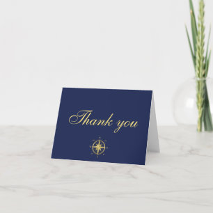 Blue Nautical Wedding Thank You Cards
