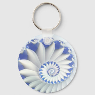 Blue Nautilus Key Ring