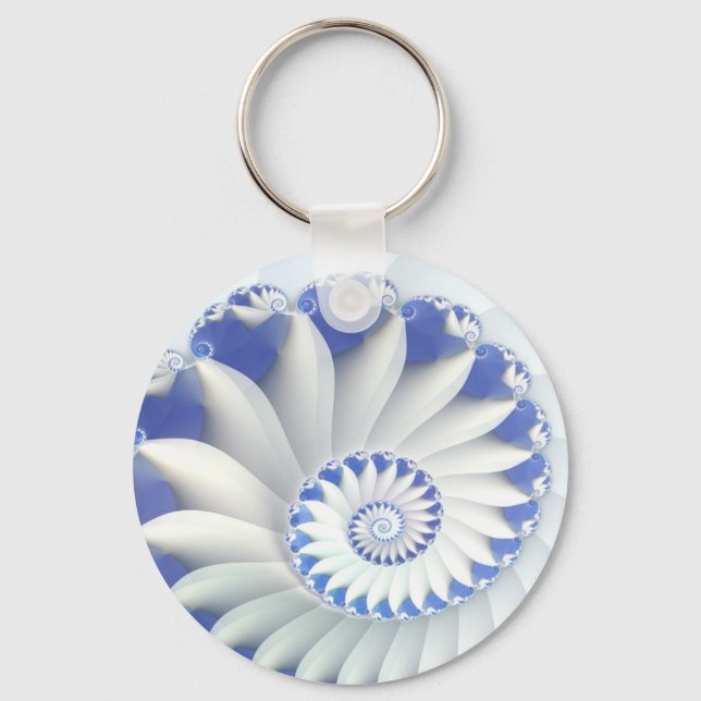 Blue Nautilus Key Ring (Front)