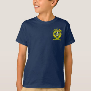 Blue navy Anchor nautical captain boat summer T-Shirt