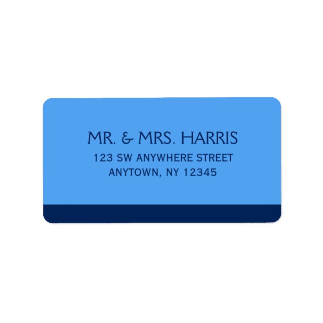 Blue Navy Border Label (Front)