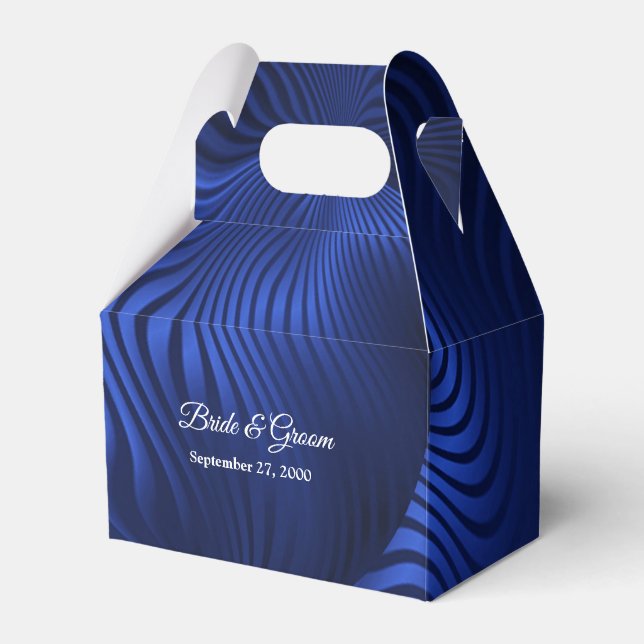 Blue Navy Decorative Favour Box (Front Side)