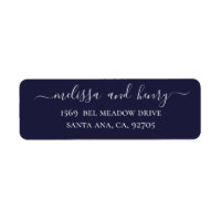 Blue navy elegant minimalist simple script wedding