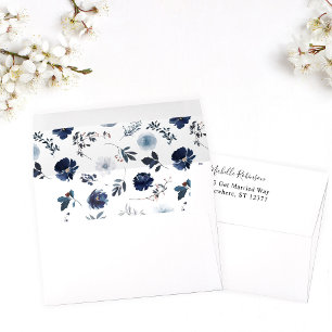 Blue & Navy Floral 2 Envelope
