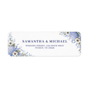 Blue Navy Flowers New Weds Wedding address
