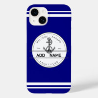 Blue navy Nautical Anchor yacht club boat marina