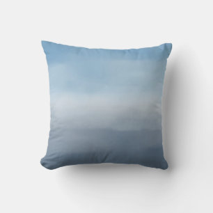 Blue Navy Ombre Watercolor Cushion