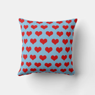 Blue Navy Sweet Cosy Modern Romantic Chic Heart  Cushion