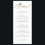 Blue Navy White Gold Elegant Classic Wedding Menu<br><div class="desc">*NOT REAL FOIL* ***this design is part of a matching collection*** _______________________ this design template is fully editable / customisable by you the customer - click personalise further button if you wish to move, add, delete, or make significant changes to the design _______________________ *if you have any DESIGN questions or...</div>