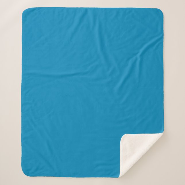 Blue (NCS)  (solid colour)   Sherpa Blanket (Front)