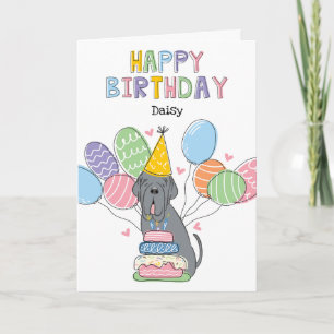 Blue Neapolitan Mastiff Birthday Card