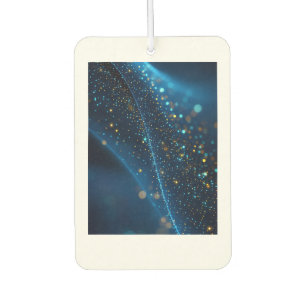 Blue Nebula and Glowing Golden Sparks Fleece Blank Car Air Freshener