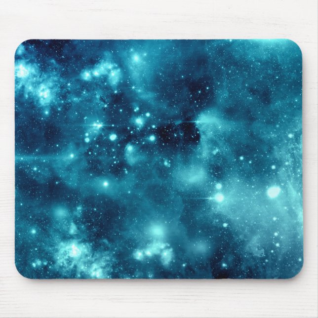 Blue Nebula Astronomy Space Galaxy Mouse Mat (Front)