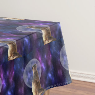 Blue Nebula Meerkat Design, Tablecloth