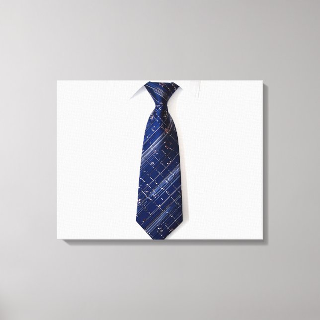 Blue Neck Tie Canvas Print (Front)