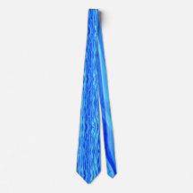 Blue Necktie With Watercolor Style Stripes