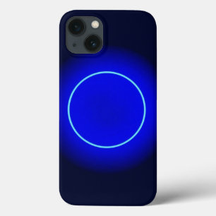 Blue neon circle valentine iphone case designs