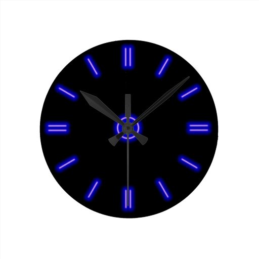Image of Blue Neon Clock