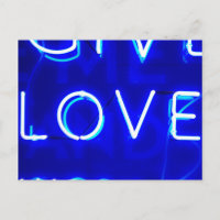 Blue Neon Love SIgn