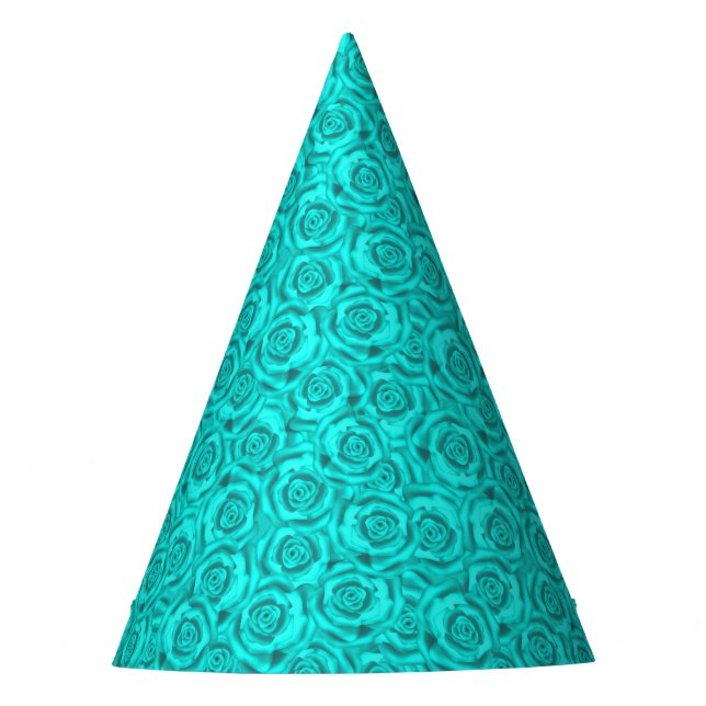 blue neon party hat (Front)