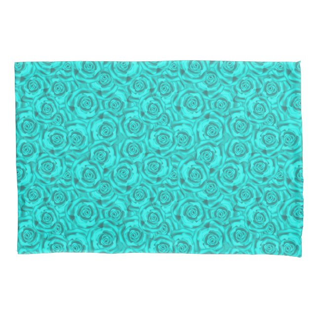 blue neon  pillowcase (Front)