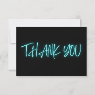 Blue Neon Thank You Trendy