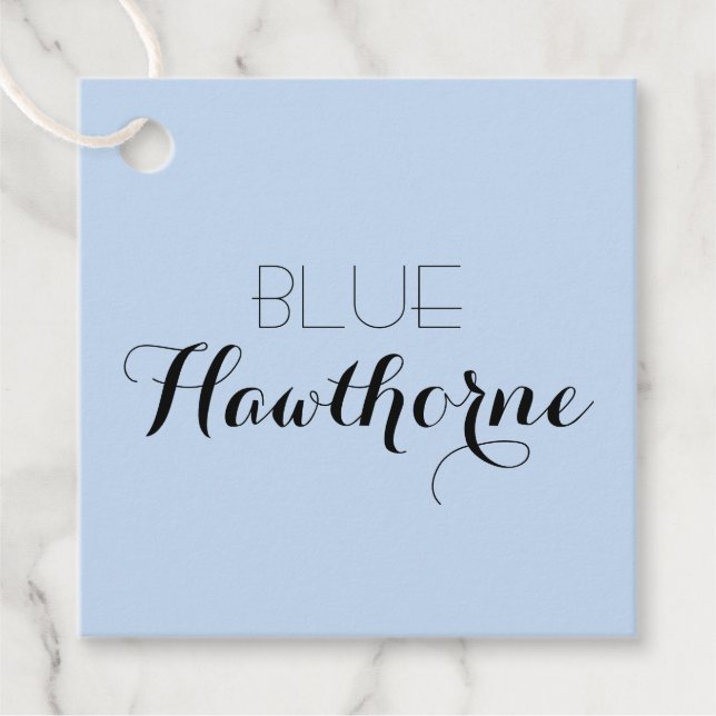 Blue Neutral Business Name Hang Tag (Front)