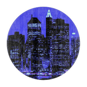 Blue New York City Cutting Board