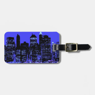 Blue New York City Luggage Tag