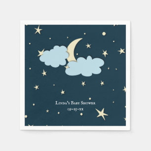 Blue Night Baby Shower Napkin