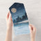 Blue Night Landscape Wedding All In One Invitation