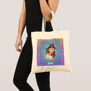 Blue Night Moon Fairy  tote bag