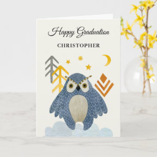 Blue night owl custom card