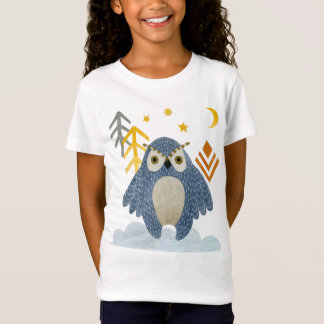 Blue night owl in the forest T-Shirt