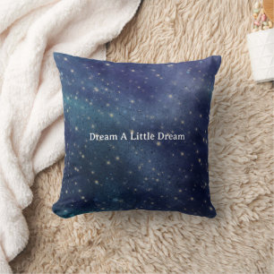 Blue Night Sky of Gold Stars Cushion