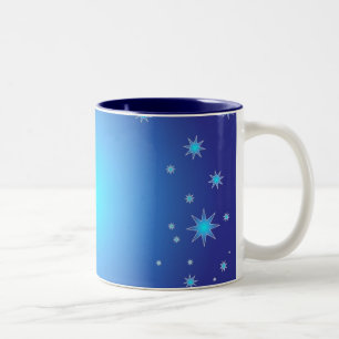 Blue Night Sky Two-Tone Coffee Mug