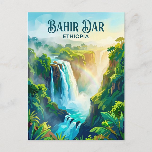 Blue Nile Falls Ethiopia Postcard (Front)