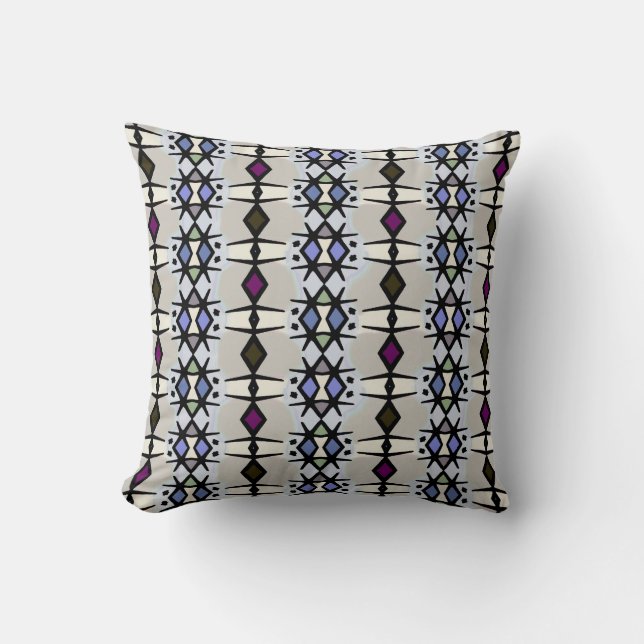 Blue Nile Pattern Pillow (Front)