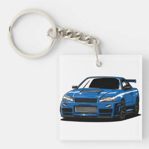 Blue Nissan R34 Skyline  Key Ring