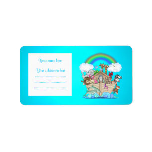 BLUE NOAHS ARK ADDRESS LABEL