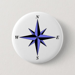 Blue North Arrow Button