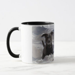 Blue Nose Pit Bull Terrier In the Snow Mug