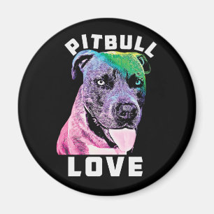 Blue Nose Pitbull Love Pop Art Style Cool Pit Magnet