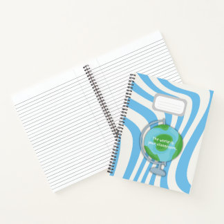 Blue Notebook "The world is your classroom"