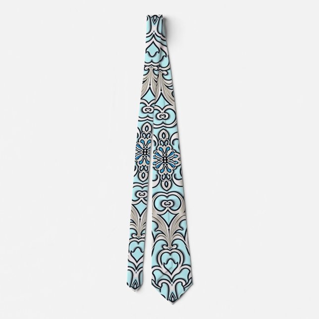 Blue Nouveau Tie (Back)