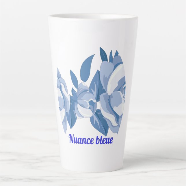 Blue nuance latte mug (Front)