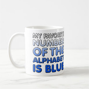 Blue Number Of The Alphabet Funny Mug
